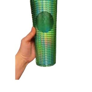 Starbucks 2023 Watermelon Grid w Green Straw & Pink Lid 24 ounce Tumbler NEW